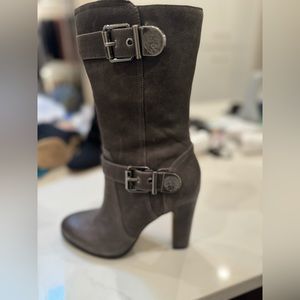 Vince Camuto grey leather boots. Size 7
